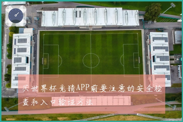 买世界杯竞猜APP前要注意的安全检查和入口验证方法